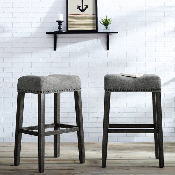 Contemporary Saddle Design, Set of 2 - Great for Home Bar Seating