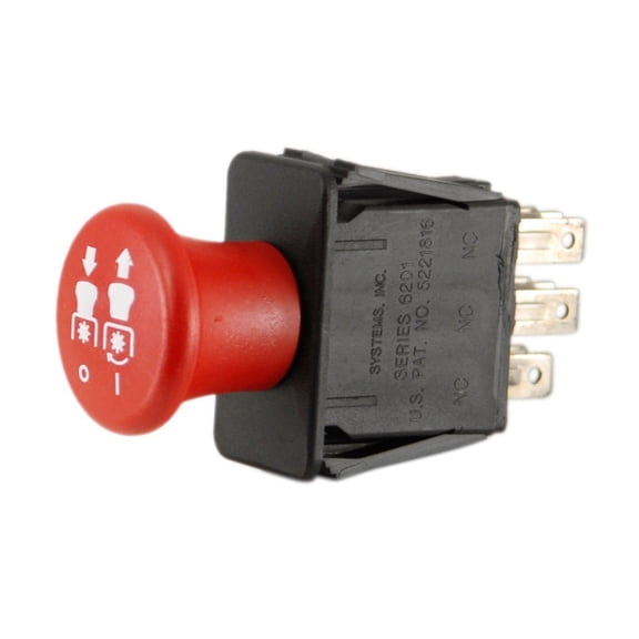 Genuine Wright Manufacturing Replacement PTO Switch (On/Off) Red for 48", 52", & 61" Deck Mowers / 52420003
