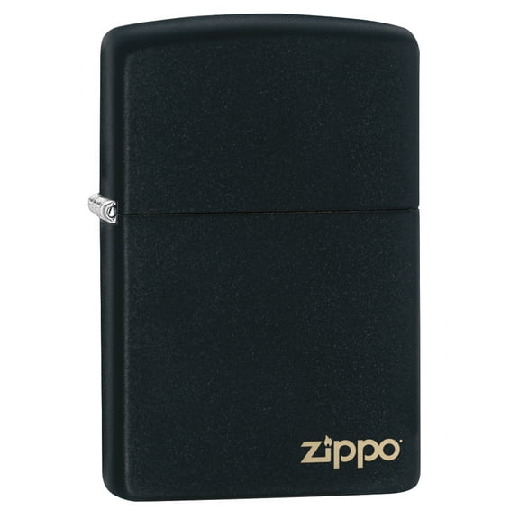 Genuine Zippo Windproof Lighter Matte Black with Zippo Logo