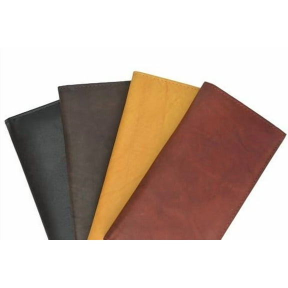 Genuine cowhide leather simple basic check Book cover 156 CF