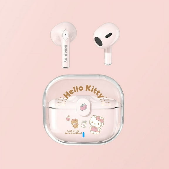 Genuine edition Sanrio Bluetooth Headphones Kuromi Kitty Cute Wireless Headset Sport Noise Reduction Touch Control Game Earphone