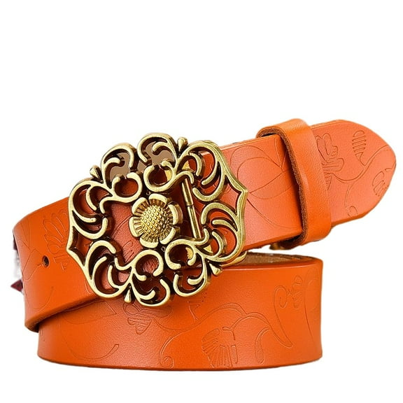 Genuine leather belt, women's Korean version of versatile student belt, women's versatile belt