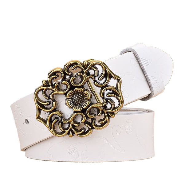 Genuine leather belt, women's Korean version of versatile student belt, women's versatile belt