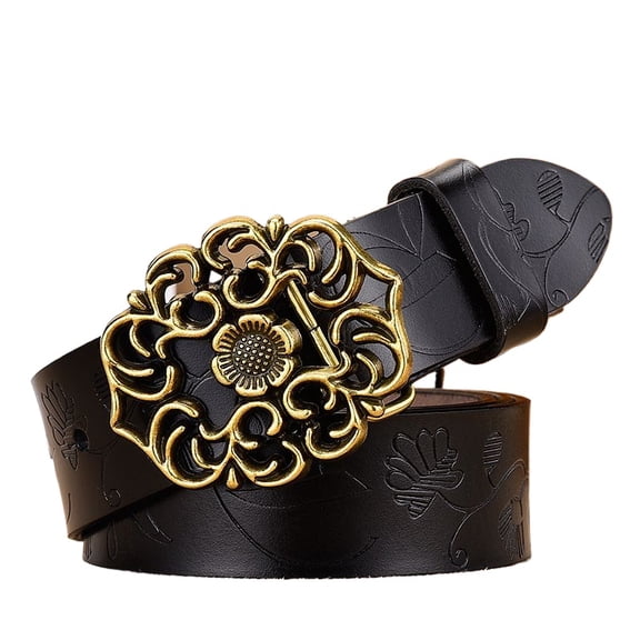 Genuine leather belt, women's Korean version of versatile student belt, women's versatile belt