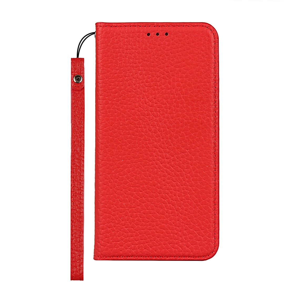 Genuine leather flip phone case for iPhone 16 pro max 15 plus 14 13 mini 12/12 pro stand wallet cover lanyard
