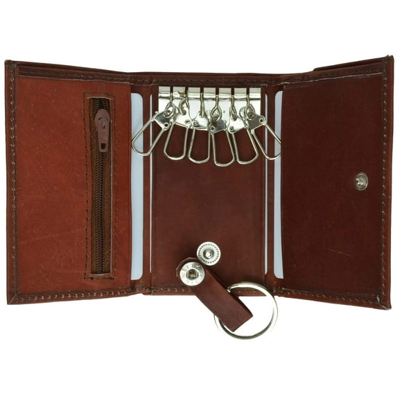 Genuine leather key chain wallet