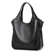 Genuine leather, pure color, large capacity, handbag, cross-body shopping bag, women's wallet, storage bag