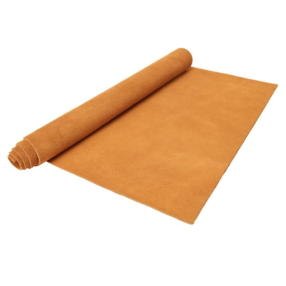 Genuinue Suede Leather Skin Square for Craft Hobby DIY Gift Leather Pieces 1.5MM-2.0MM Thickness / Yellow