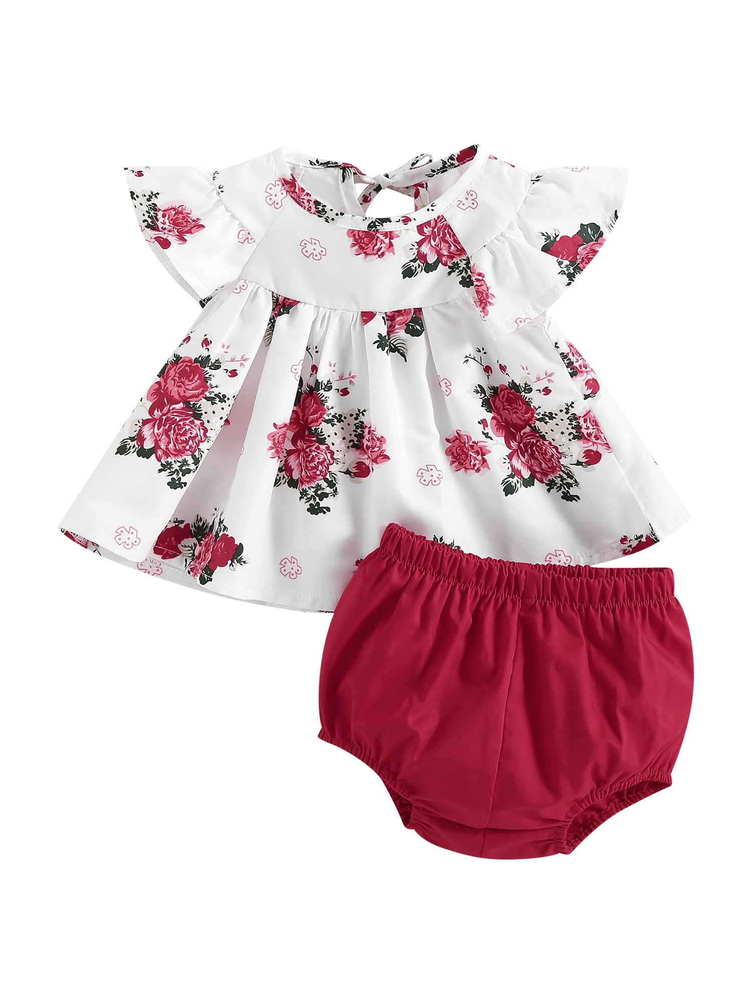 Genuiskids Baby Girls Summer Outfits 3 6 9 12 24 Months Infant Clothes