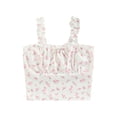 thumbnail image 1 of Genuiskids Girls Summer Tank Tops Big Kids Ribbed Ruffled Floral Print Boat Neck Pullover with Bow 8-12T, 1 of 9