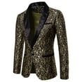 thumbnail image 1 of Genuiskids Men Tuxedo Jacket Lapel One Button Stylish Floral Luxury Slim Fit Blazer Suit Jacket for Dinner Party Prom Wedding Tailcoat Business Swallowtail, 1 of 8