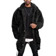 thumbnail image 1 of Genuiskids Mens Fuzzy Sherpa Jacket Fluffy Fleece Coat Long Sleeve Full Zip Open Front Cardigan Fall Winter Leisure Mid-length Outerwear, 1 of 9