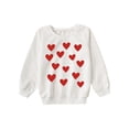 thumbnail image 1 of Genuiskids Mommy and Me Outfits Family Matching Sweatshirt Valentines Heart Print Long Sleeve Pullover Tops for Adults Kids, 1 of 8