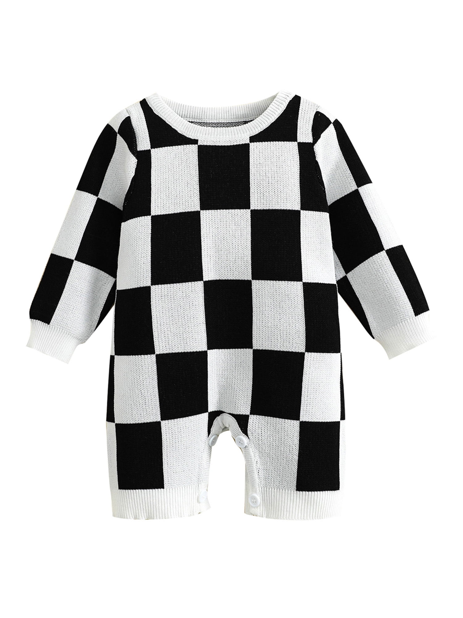  Baby Boy Girl Fall Clothes Crewneck Sweatshirt Romper  Checkerboard Long Sleeve Bodysuit Oversized Pullover Top (Coffee  Checkerboard , 0-6 Months ) : Clothing, Shoes & Jewelry