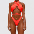 thumbnail image 1 of Genuiskids Sexy Women Bikinis Halter Bandage Bikini Set Push-Up Padded Swimwear Ladies Swimsuit Bathing Women Bikini Set, 1 of 4
