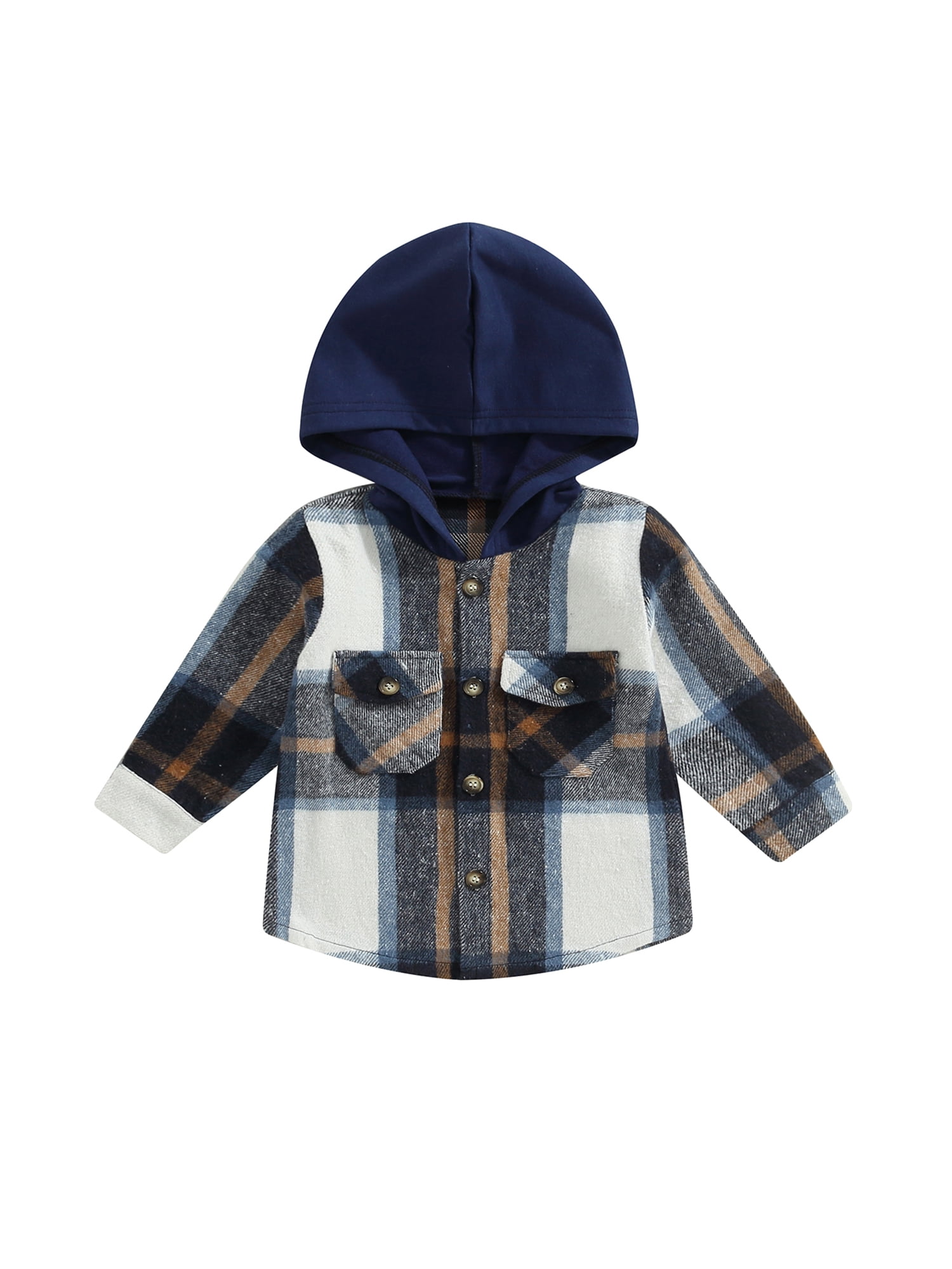 Genuiskids Toddler Baby Boys Girls Plaid Flannel Shirt Jacket Button ...