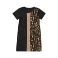 thumbnail image 1 of Genuiskids Toddler Baby Girl 2T 3T 4T 5T 6T Casual Dress Summer Leopard Striped Boho Floral Printing Party Dresses Outfit Casual One-Piece, 1 of 9