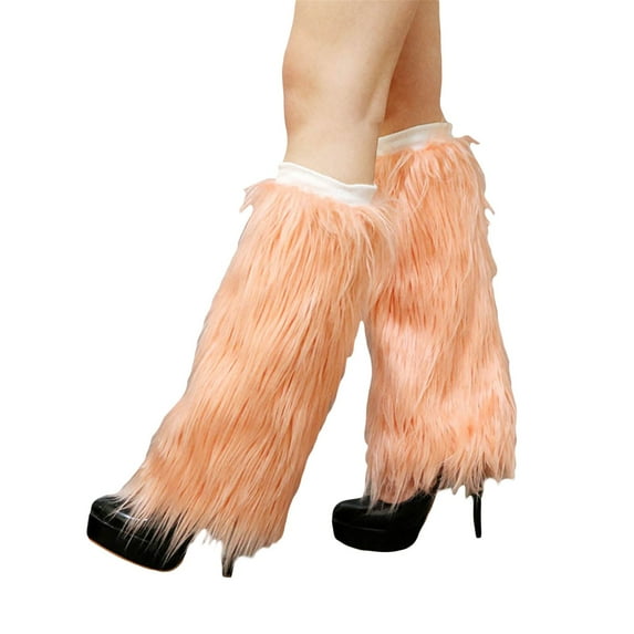 Genuiskids Women Girls Kawaii Leg Warmers Baggy Ribbed Knit Japanese Slouch Socks Harajuku Fuzzy Fluffy Plush Flared Foot Warm Socks