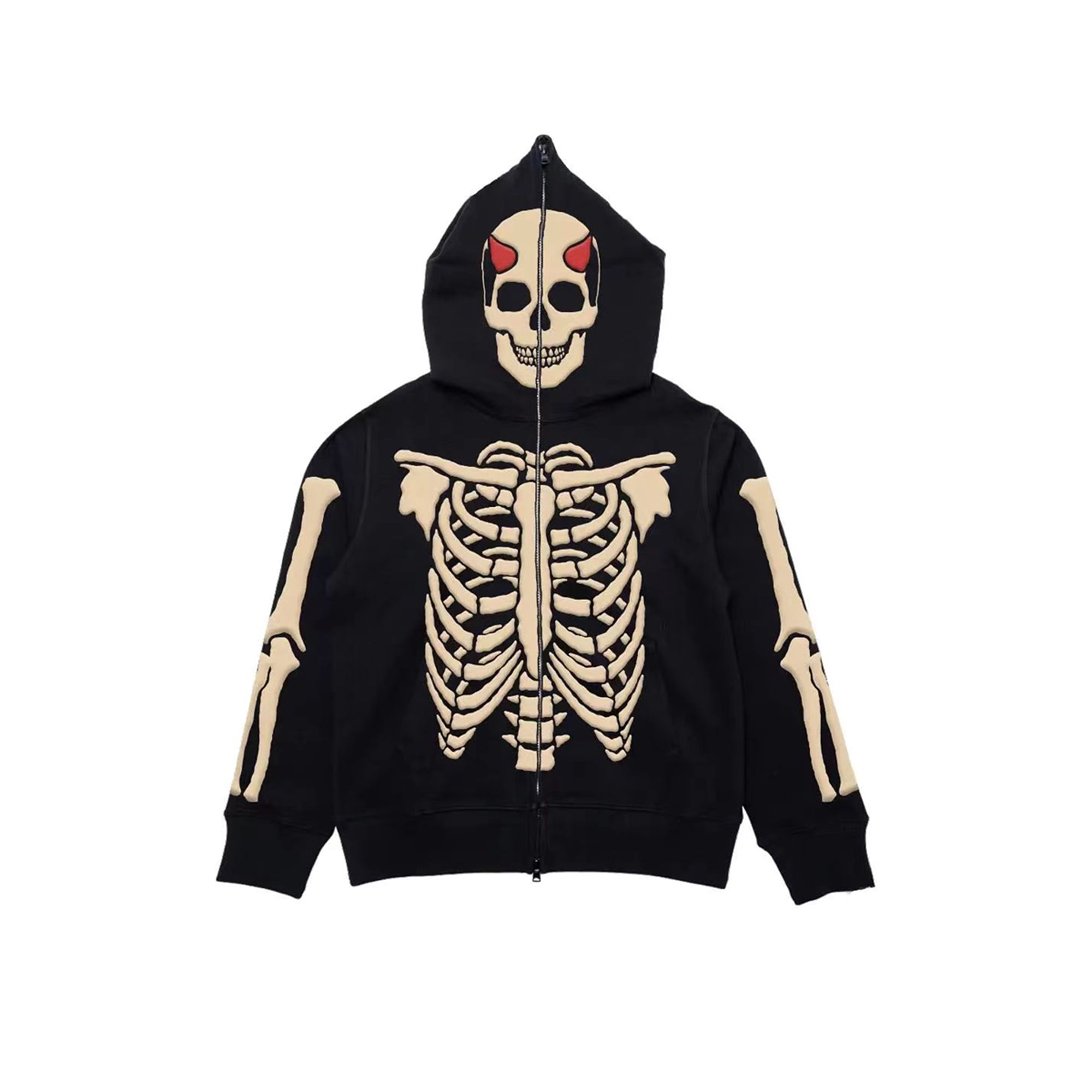 Genuiskids Women Juniors Full Zip Up Hooded Jacket Oversized Halloween  Sweatshirt Hoodie Skull Letter Print Vintage Aesthetic Loose Casual Spring  Fall Streetwear for Teens Girls - Walmart.com