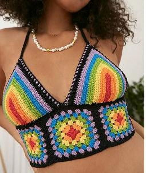 Boho Chic Crochet Bralette Trendy and Versatile Women's Top for