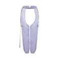thumbnail image 1 of Genuiskids Women's Hollow Out High Waist Cargo Pants Casual Shiny Metallic Loose Combat Belted Trousers Sexy Streetwear, 1 of 9