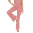 thumbnail image 1 of Genuiskids Yoga Pants for Women Crossover High Waisted Pants Tummy ControlSolid Color Yoga Flare Pants, 1 of 10