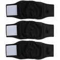 thumbnail image 1 of Genwiss Washable Reusable Male Dog Belly Bands, Black, Size L, 3 Count, 1 of 8