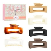 4 Inch Hair Clips, 6 Pcs Claw Clips for Thick Hair, Large Rectangular Nonslip Hair Accessories