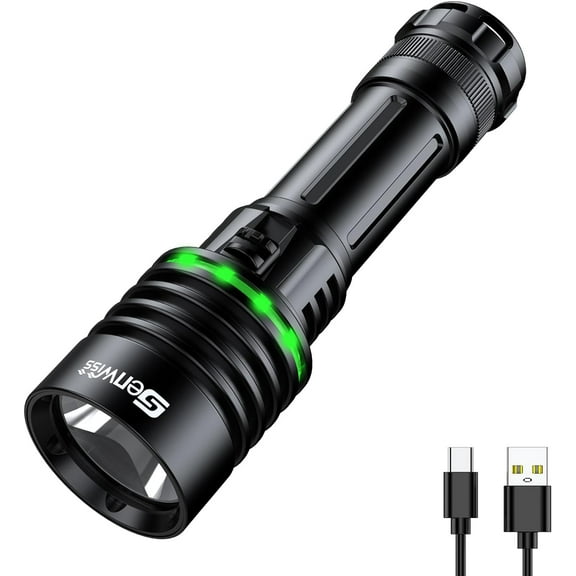 Genwiss Dive Light 2000 Lumen, 150M Waterproof Flashlight, Underwater Flashlight with Type-C Charging, Professional Diving Flashlight for Scuba Diving