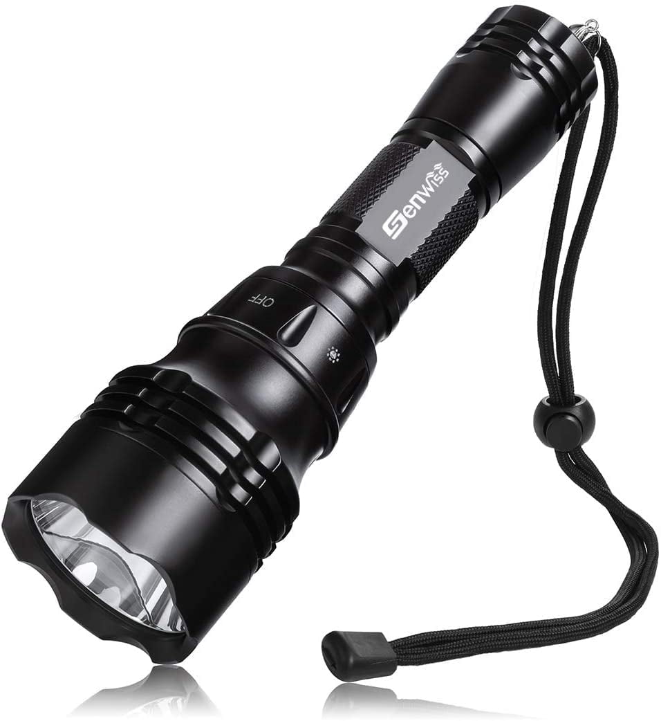 Genwiss Dive Lights Scuba Diving, 5 Modes Rechargeable Underwater Flashlight, 80M Waterproof Dive Flashlight Charger for Snorkeling