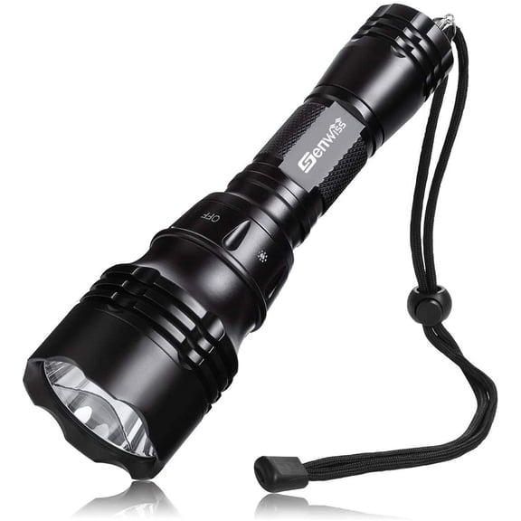 Genwiss Dive Lights Scuba Diving, 5 Modes Rechargeable Underwater Flashlight, 80M Waterproof Dive Flashlight Charger for Snorkeling