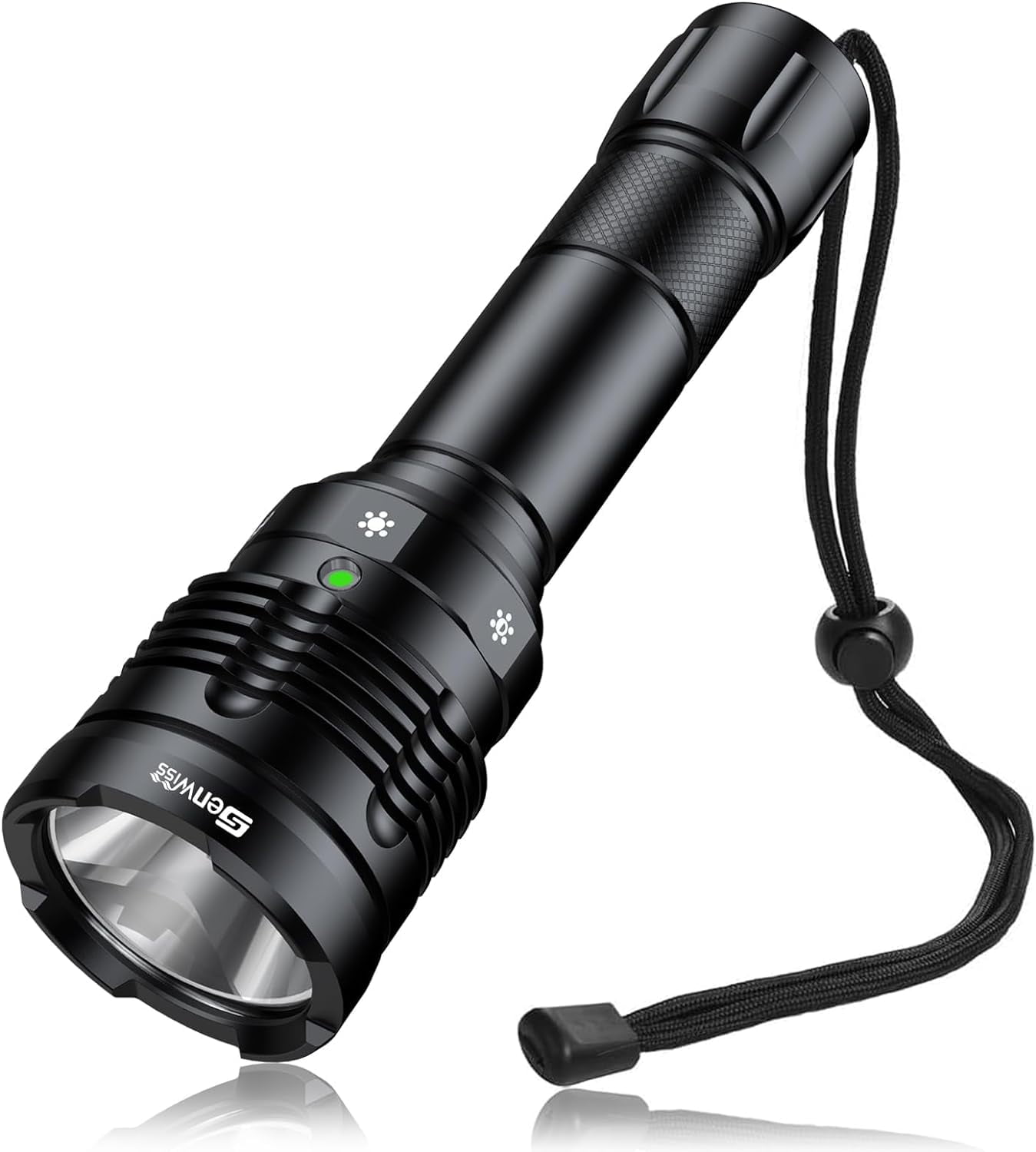 Genwiss Dive Lights Scuba Diving, 5 Modes Rechargeable Underwater Flashlight, 80M Waterproof Dive Flashlight with Battery and Charger for Snorkeling