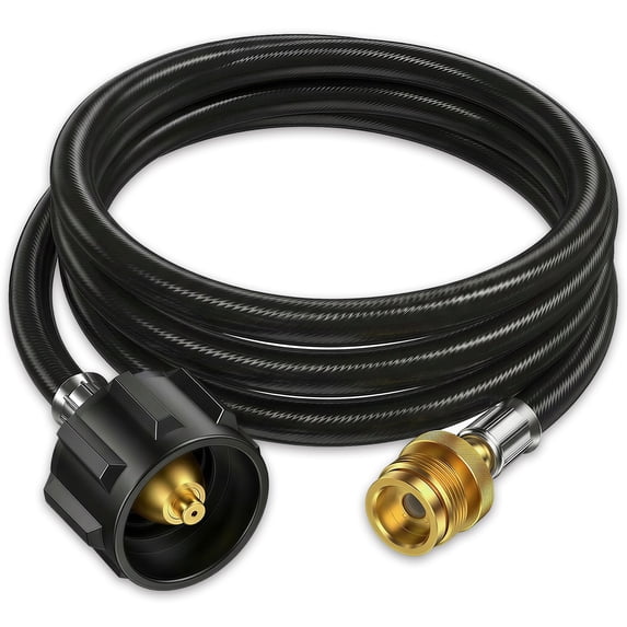 Genwiss Propane Hose, 8ft Propane Tank Hose, Propane Adapter Hose, Propane Hose Adapter 1lb to 20lb, Propane Grill Hose fit for Weber/Coleman/Blackstone Grill, Buddy Heater, Smoker, Camping Stove