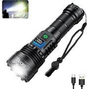 Genwiss Rechargeable Waterproof Flashlight 1500 Lumens for Travel, Camping, Emergency