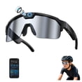 thumbnail image 1 of Genxenon Cycling Glasses with Camera with 1200p Stabilized Sport Pov,8mp Photos,Anti-Shake,4gb+Wifi-4+290mAh,Silvery Sport Lenses,Shield Wrap‑Around Sport Unisex, 1 of 10
