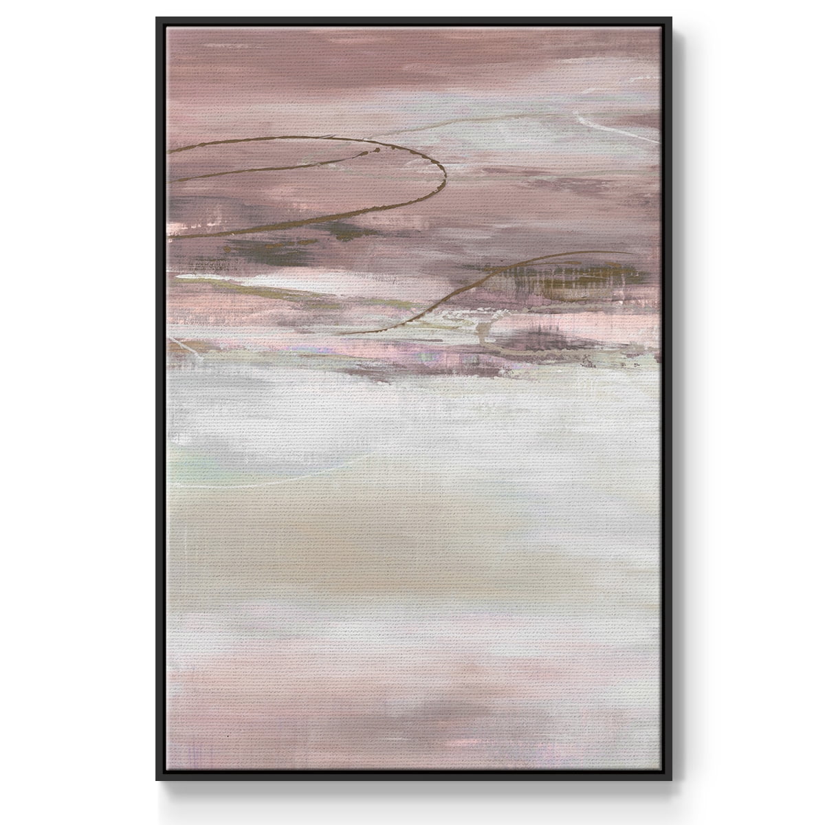 Geo Cache in Pale Framed Premium Gallery Wrapped Canvas - Ready to Hang - 17 x 25 - Black Floating Frame