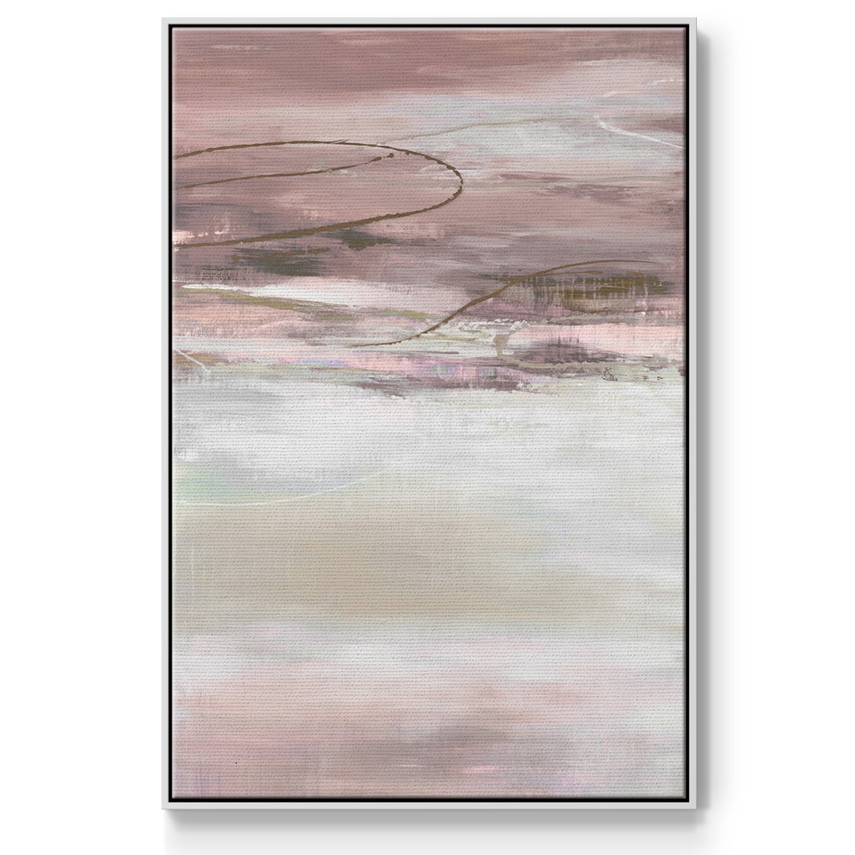 Geo Cache in Pale Framed Premium Gallery Wrapped Canvas - Ready to Hang - 17 x 25 - White Floating Frame