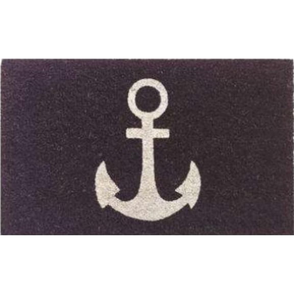 Geo Crafts G267 18 x 30 in. Coir White Anchor Welcome Doormat