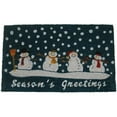 thumbnail image 1 of Geo Crafts  18 x 30 in. PVC Backed Coir Snowmen Doormat, 1 of 2