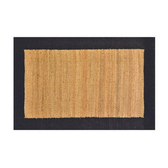 Geo Crafts G-089-84 5 x 7 ft. Black Border Rug, Jute