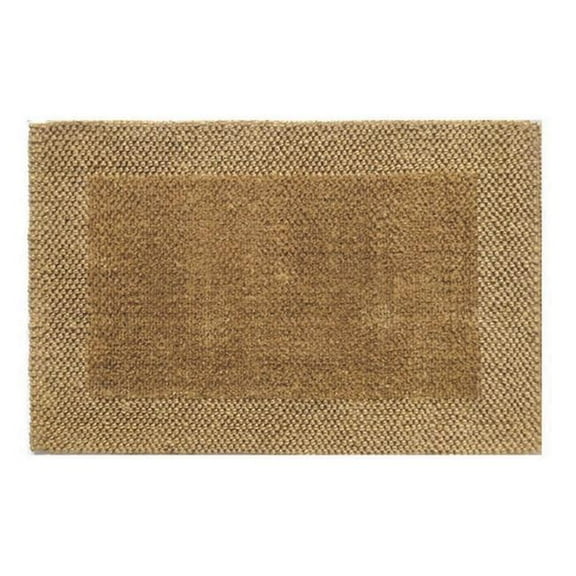 Geo Crafts G-220-84 5 x 7 ft. Cut Pile Center Cut Rug, Jute