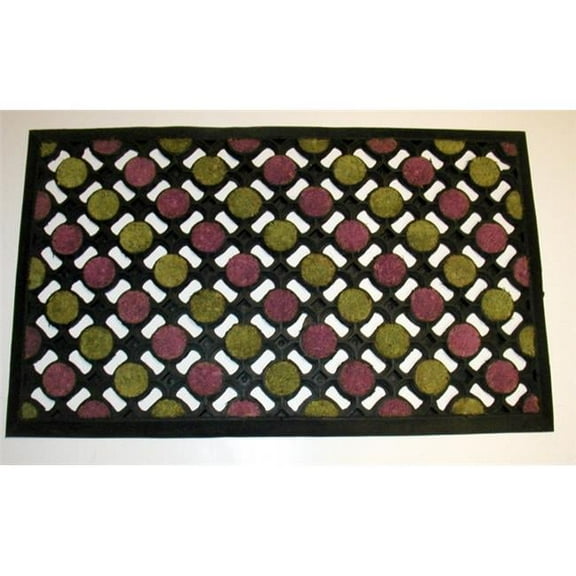 Geo Crafts G161 Natural Coir Coco Dots Doormat