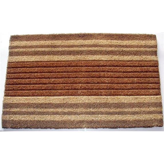 Geo Crafts G286 SPCR30 18 x 30 in. PVC Vinyl Back Striped Creel Ribbed Natural & Bleach Mat