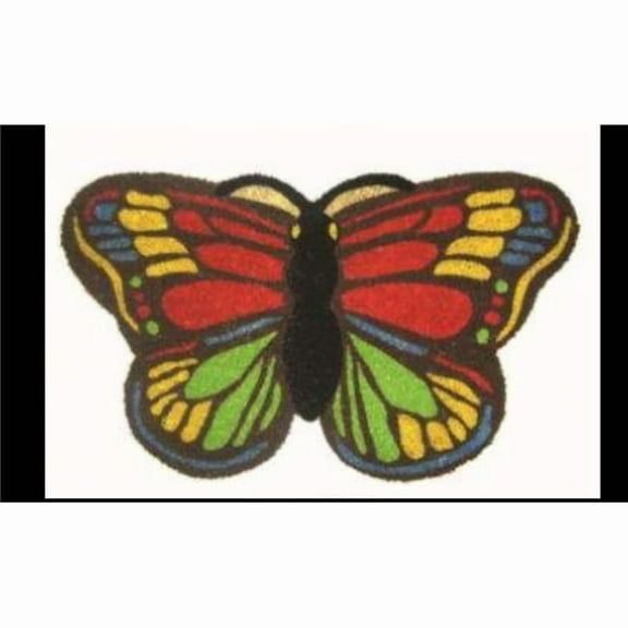 Geo Crafts G349 18 x 30 in. Coir Shaped Butterfly Welcome Doormat