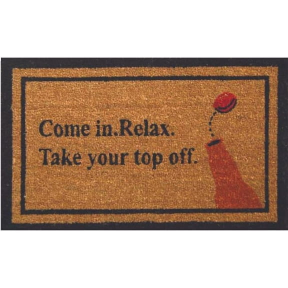 Geo Crafts G358 18 x 30 in. Coir Come in Relax Doormat