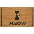 thumbnail image 1 of Geo Crafts G355 18 x 30 in. Coir Meow Design Welcome Doormat, 1 of 1