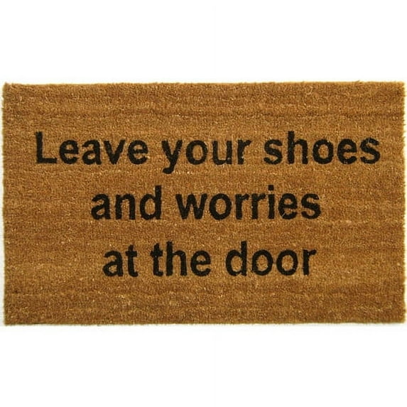 Geo Crafts, Inc Leave Your Shoes and Worries at the Door Doormat