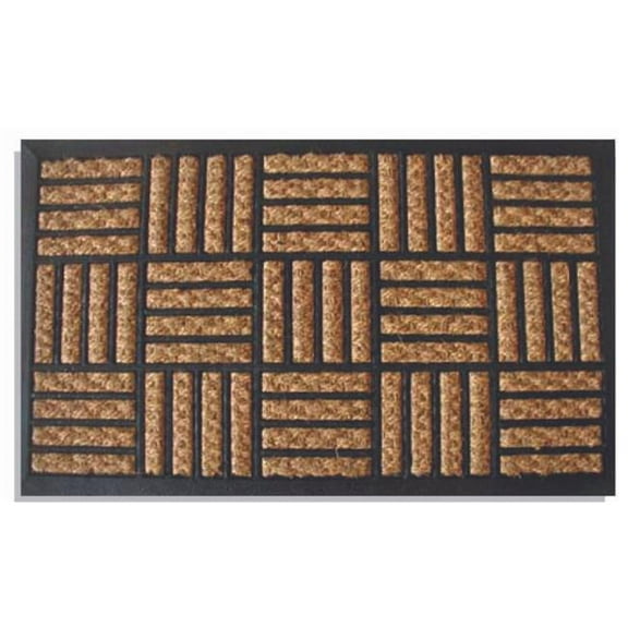 Geo Crafts G124 18 x 30 in. Tuffcor Maze Welcome Doormat, Rubber & Coir