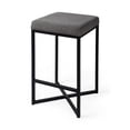 thumbnail image 1 of Geo Cube Black Metal & Gray Counter Stool, 1 of 1