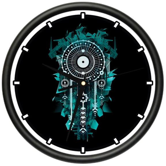 Geo Dream Catcher Design Wall Clock | Precision Quartz Movement | Décor For School Class Office Bedroom Decoration